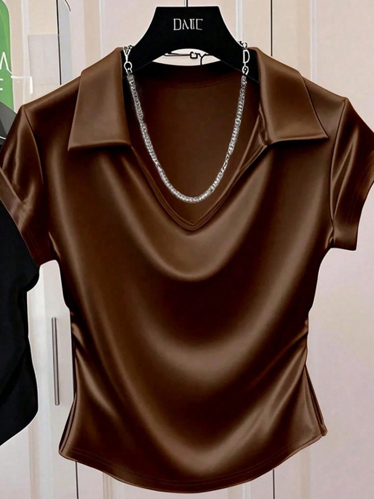 Xl Summer Clothing - T-shirt décontracté à manches courtes pour