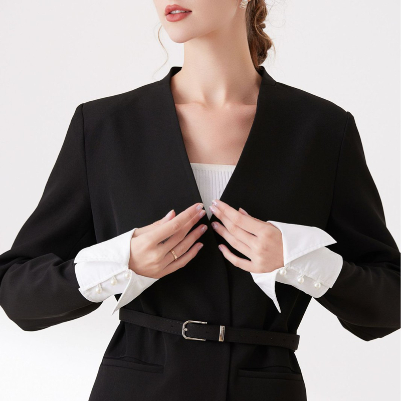 Summer Clothing Teens - Chemise de bureau élégante, faux poignets