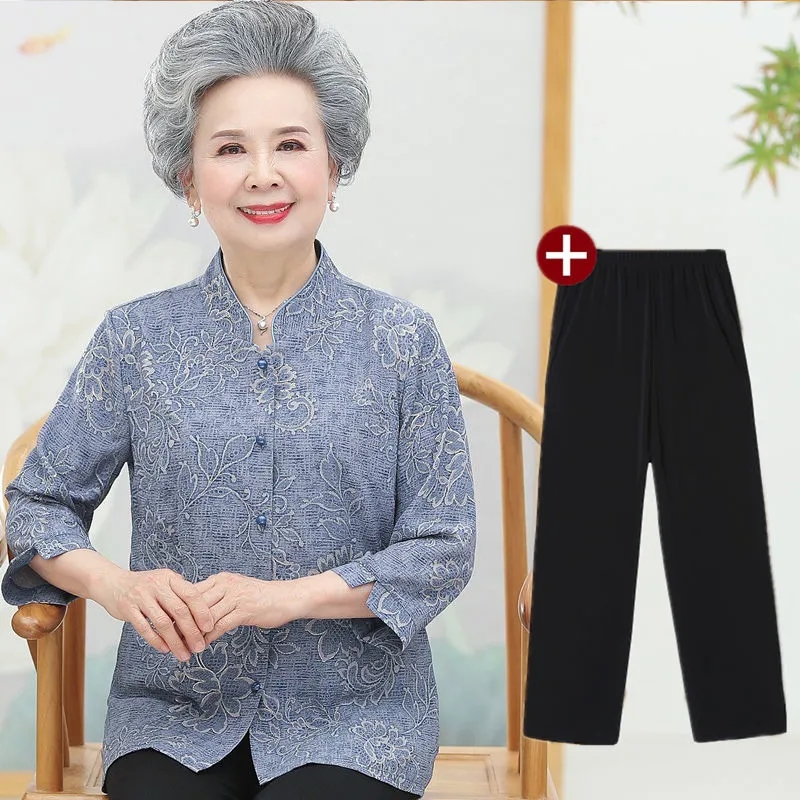 Summer Clothing Old Money - ElmainGrandma-Chemisier à manches Y pour femme,