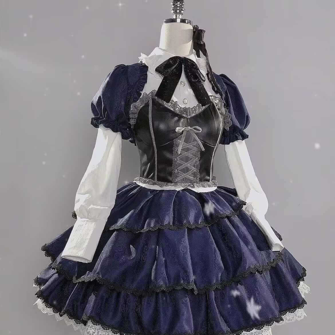 Summer Clothing For 60 Year Old Woman - Cosplay animation robe motif foncé milieu