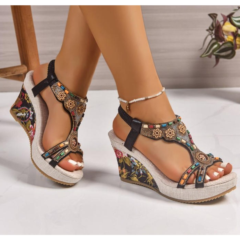 Summer Clothing Elegant - Nouvelles sandales compensées rétro confortables en
