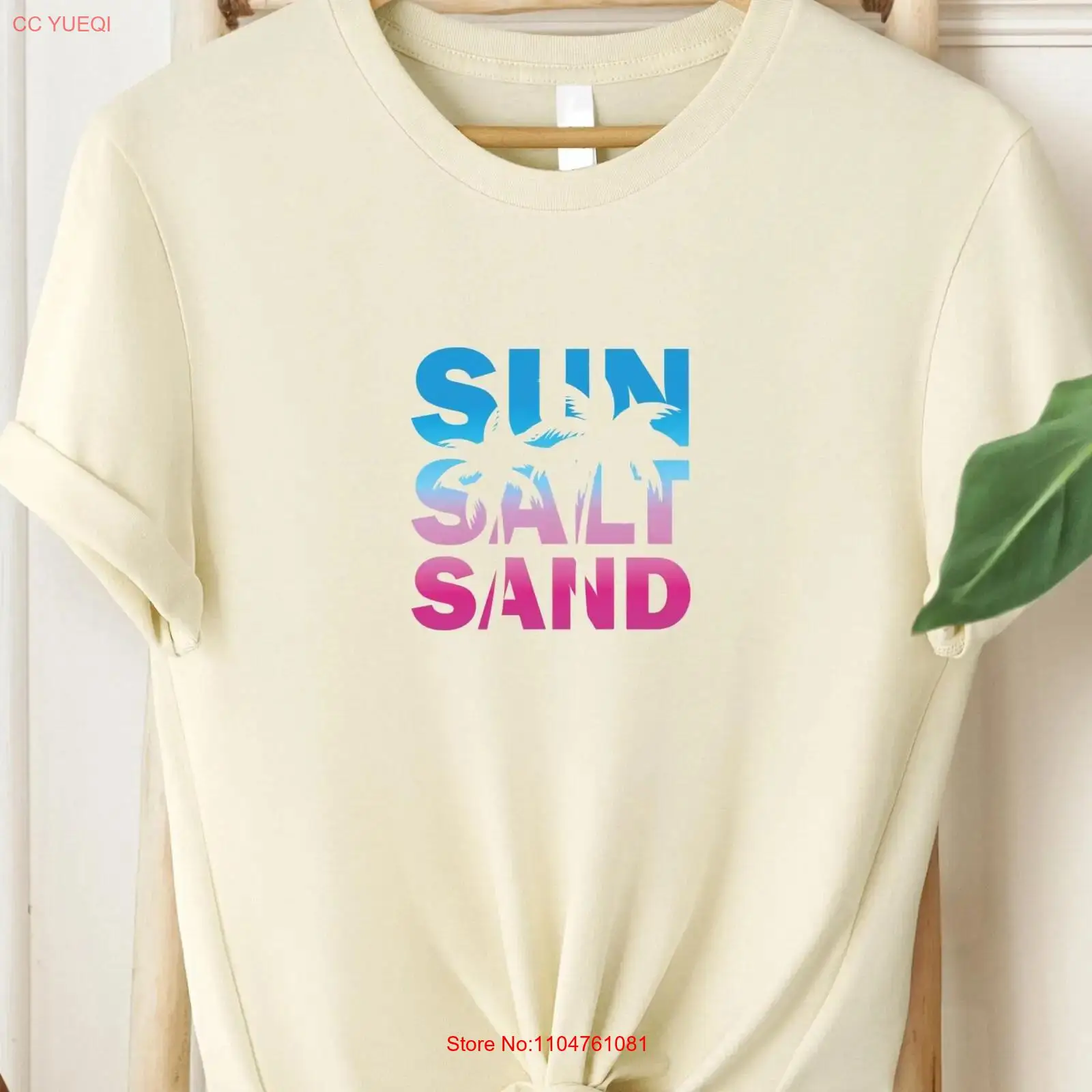 Vintage Summer Clothing Men - T-shirt Sun Salt Sand, style rétro,