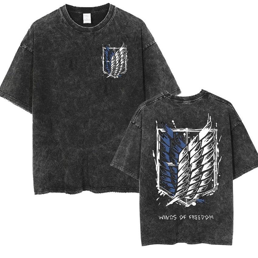 Vintage Summer Clothing Men - T-shirt Oversize Vintage Délavé 2026 Homme