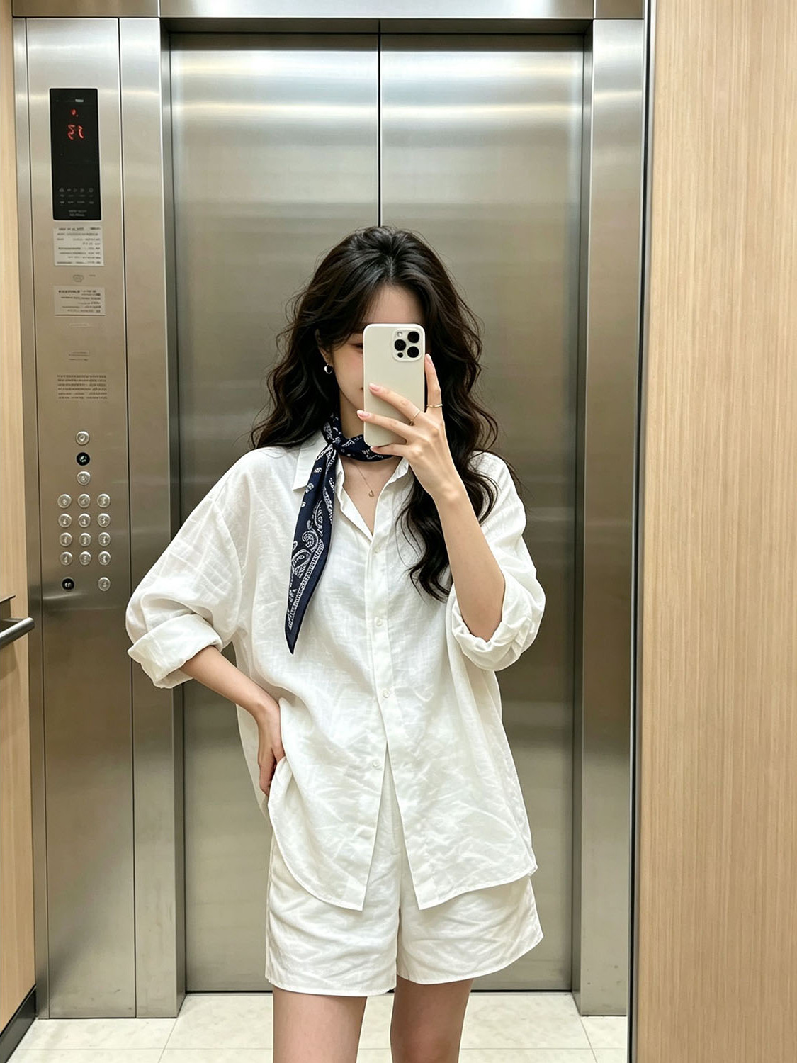 Summer Clothing Old Money - Ensemble chemise blanche style coréen et