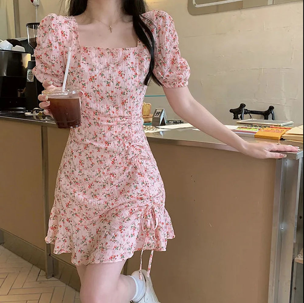 Summer Clothing For 60 Year Old Woman - Mini robe à fleurs de style