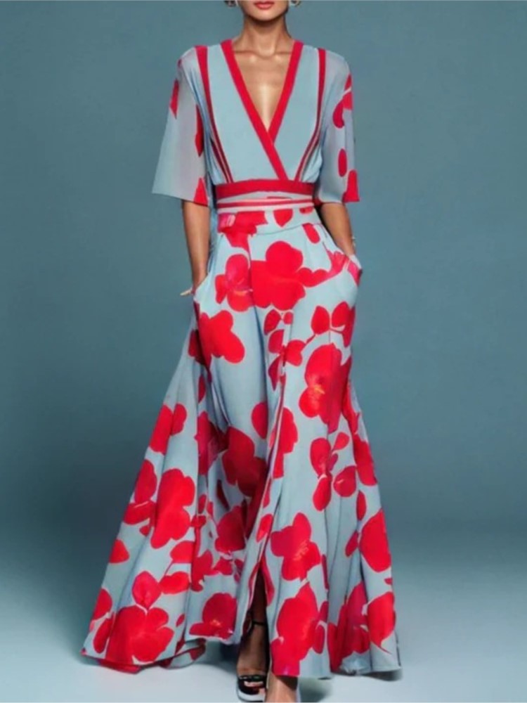 Summer Clothing Zara - Robe imprimée à manches courtes pour