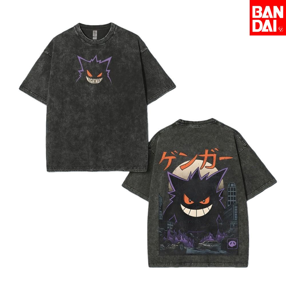 Vintage Summer Clothing Men - T-shirt Homme Pokémon Gastly Haunter Gengar