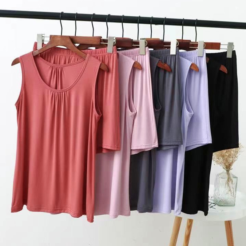 Xl Summer Clothing - Fdfklak XL-6XL femmes pyjamas ensemble fibrY-+