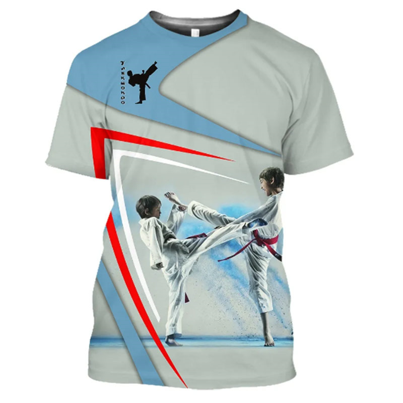 Summer Clothing Teens - 3D Taekwondo Judo impression t-shirt enfants