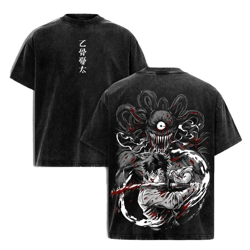 Vintage Summer Clothing Men - T-shirt Manga Jujutsu Kaisen Okkotsu Yuta