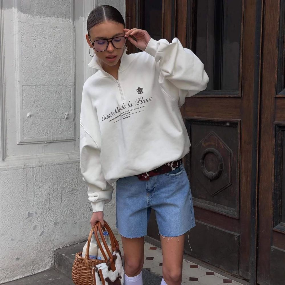 Sweat-shirt rétro style Preppy - Summer Clothing Old Money avis et prix