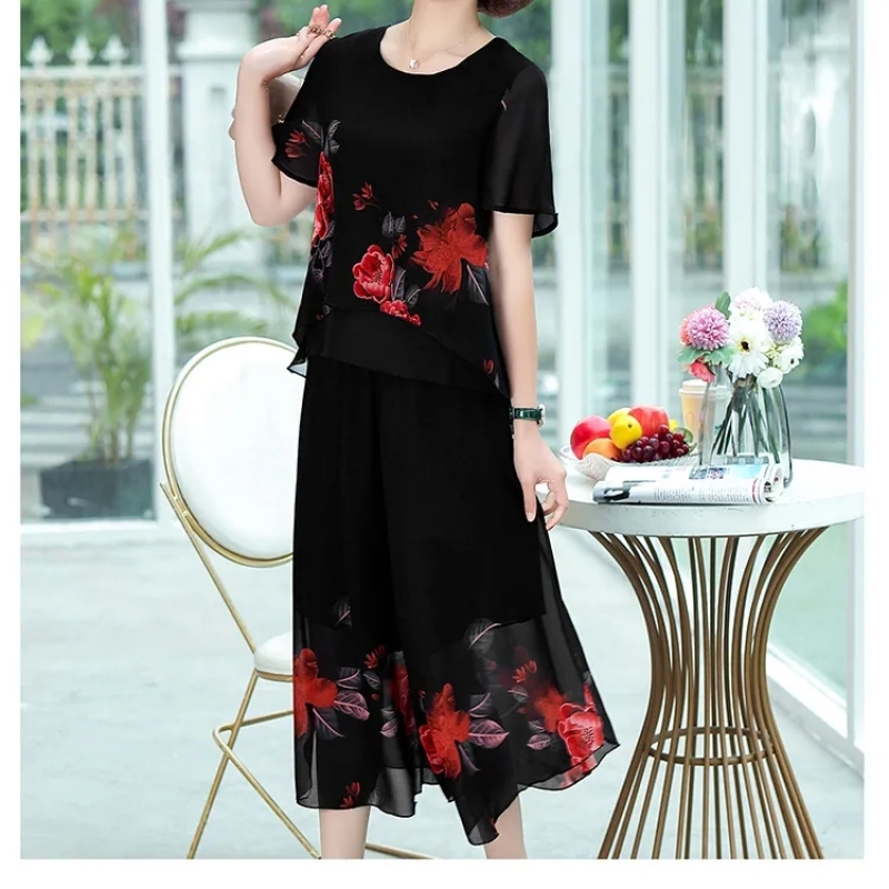 Ensemble court en dentelle imp - Summer Clothing For 60 Year Old Woman avis et prix