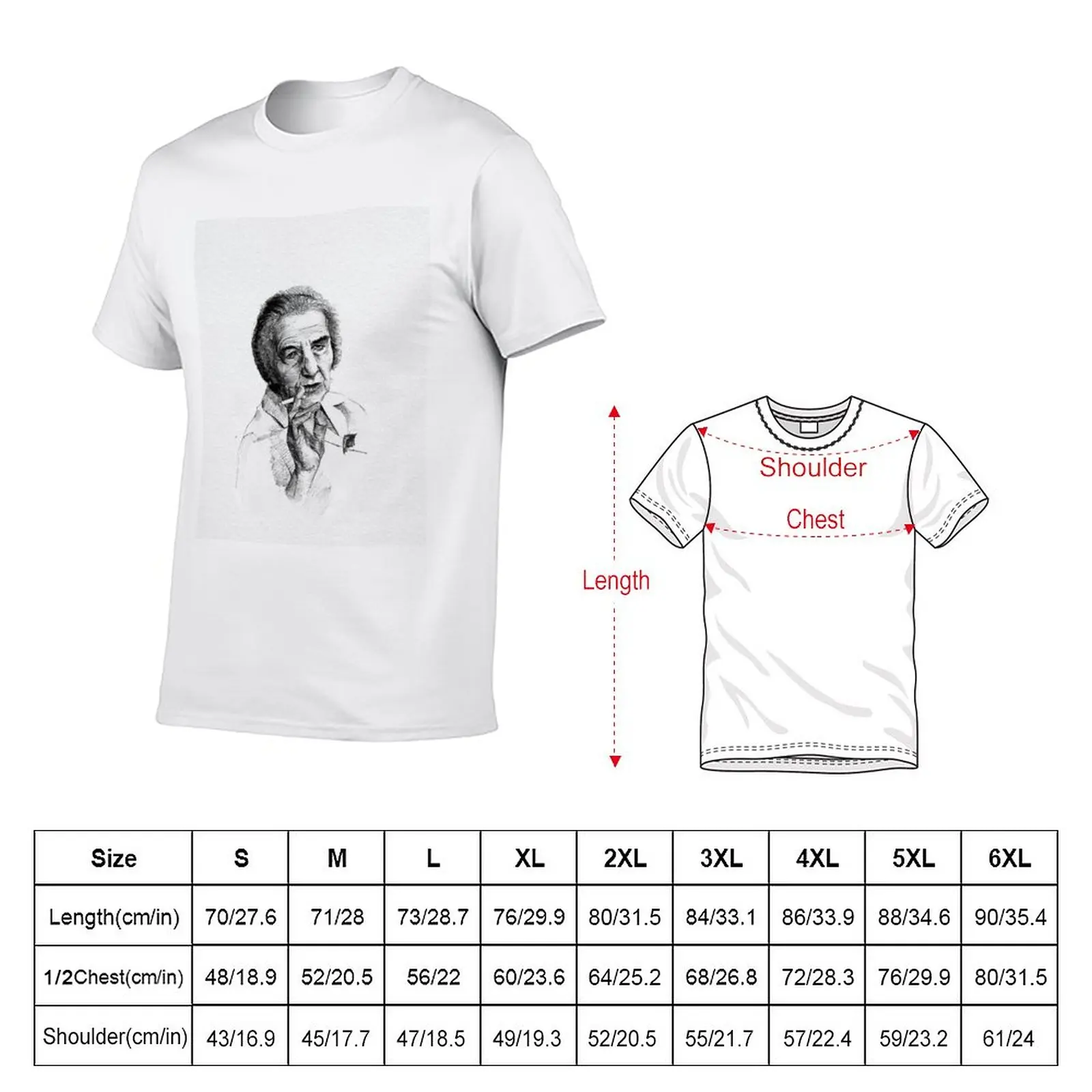T-shirt Golda Meir pour hommes - Summer Clothing Aesthetic avis et prix