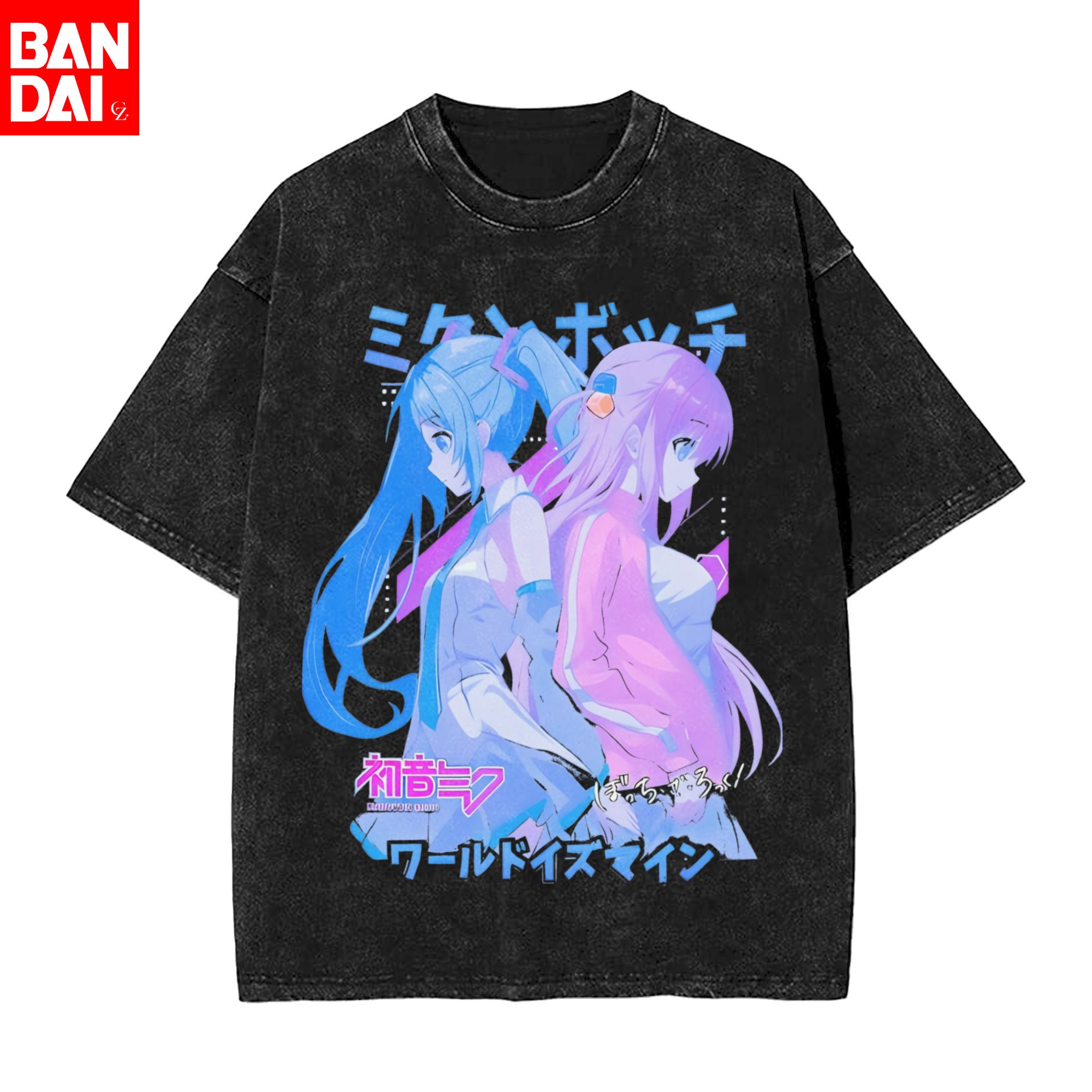 T-shirt vintage délavé Hatsune - Vintage Summer Clothing Men avis et prix