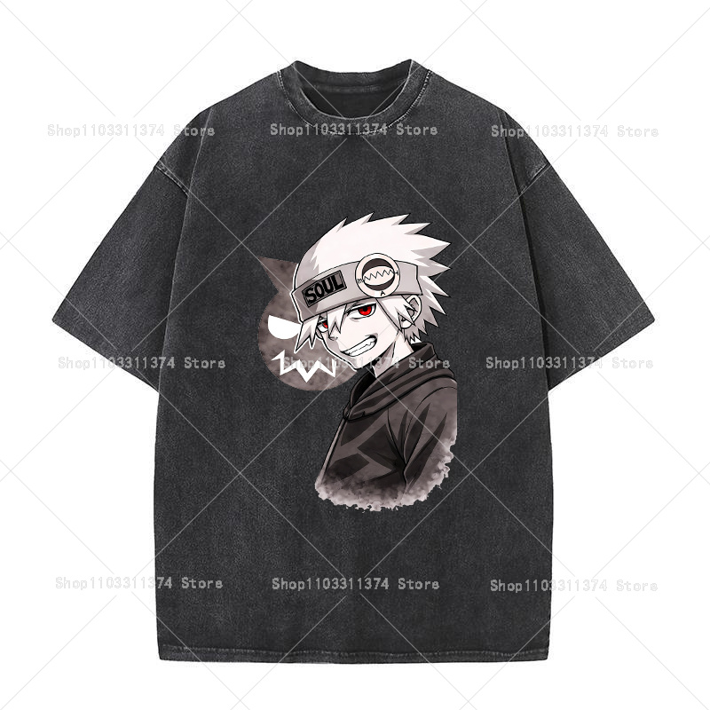 T-shirt Soul Eater pour hommes - Vintage Summer Clothing Men avis et prix
