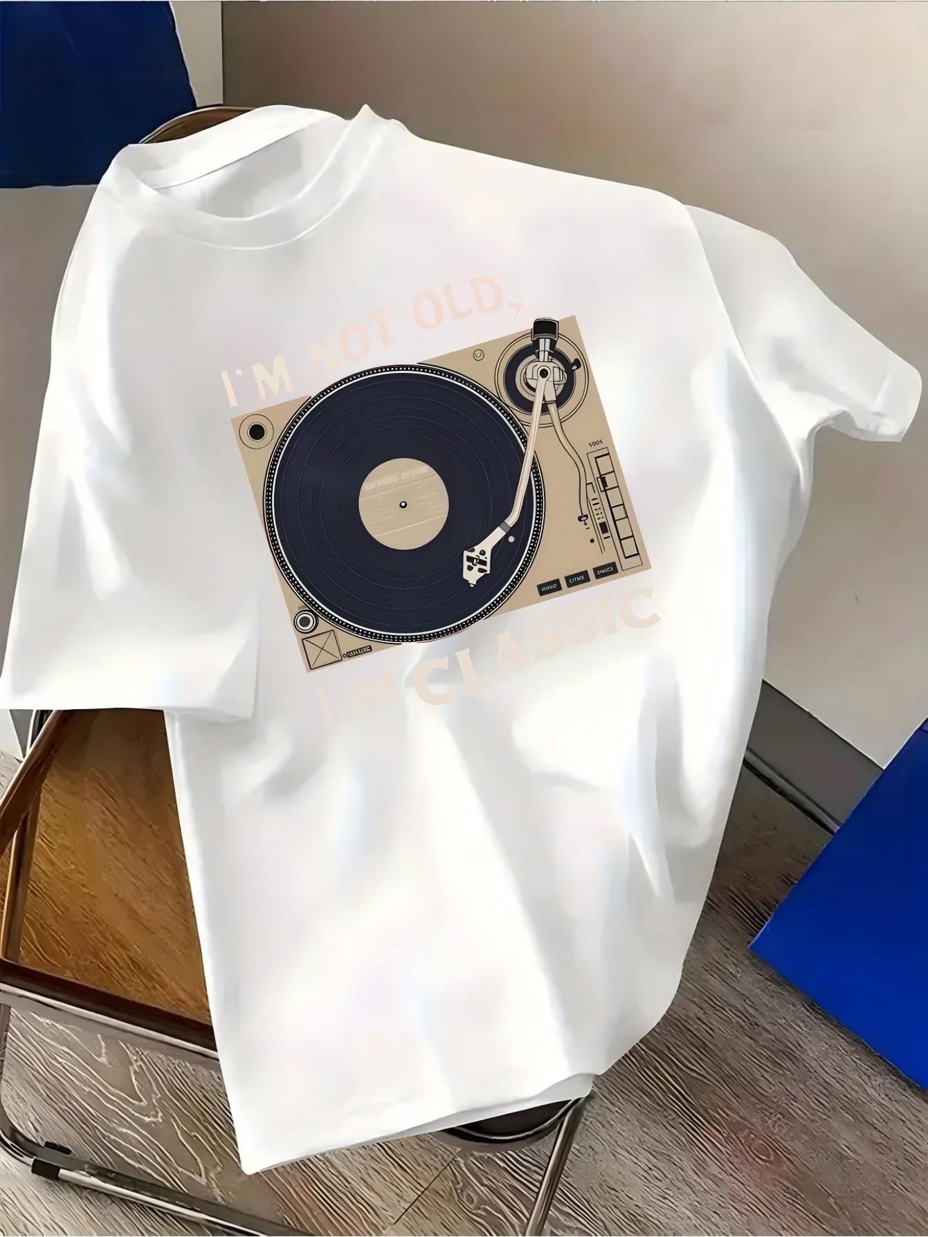 T-shirt vintage tourne-disque  - Summer Clothing Old Money avis et prix