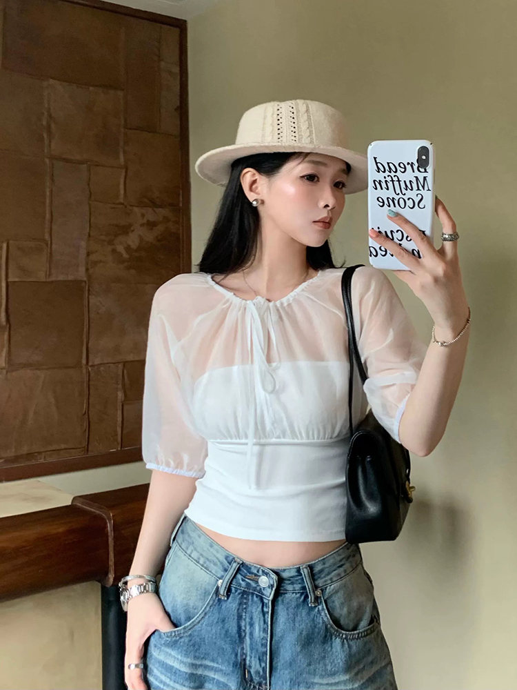 Haut à empiècements en soie de - Summer Clothing Usa avis et prix