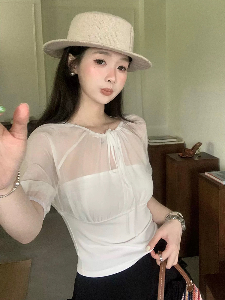 Haut à empiècements en soie de - Summer Clothing Usa avis et prix