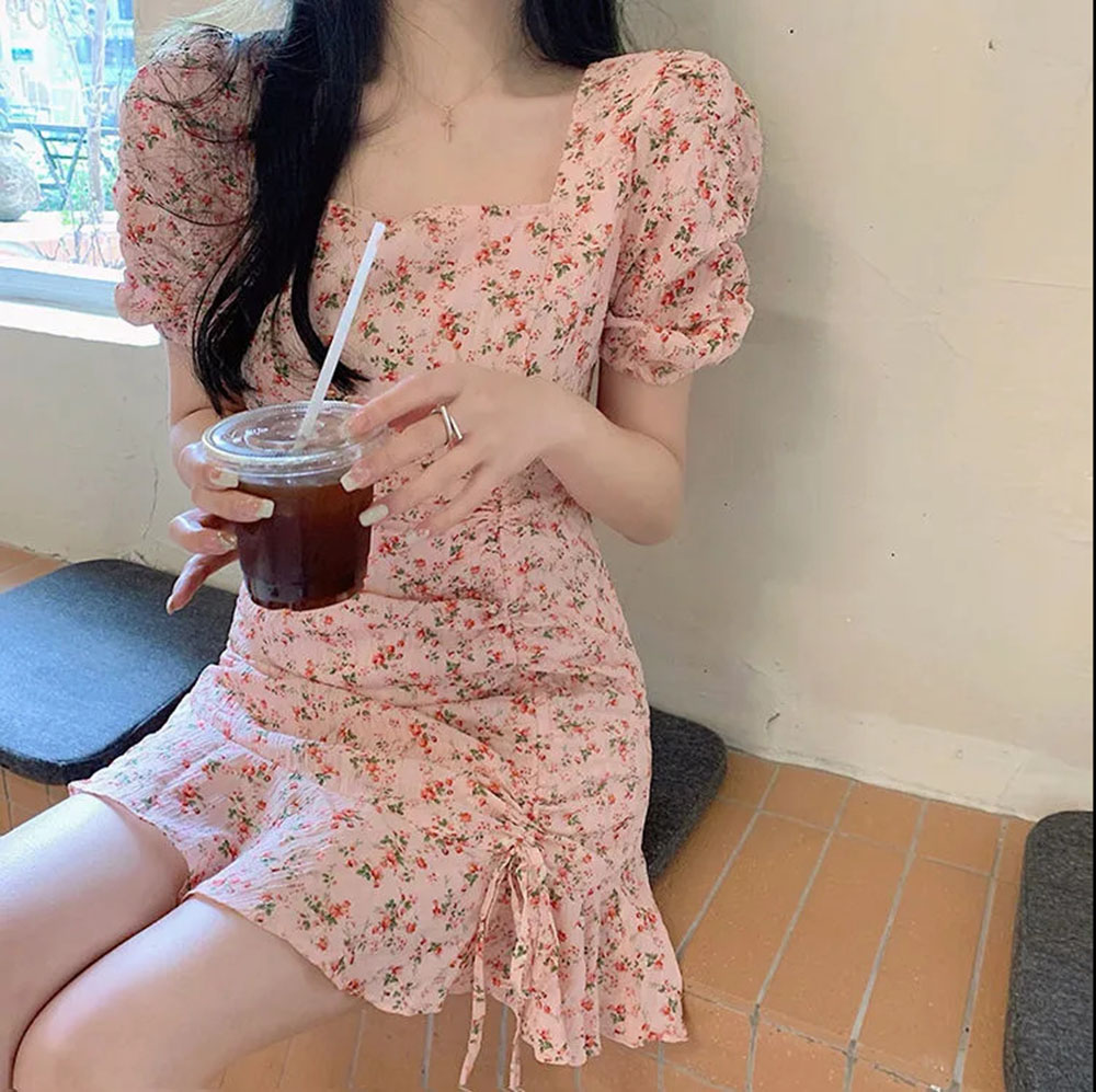 Mini robe à fleurs de style co - Summer Clothing For 60 Year Old Woman avis et prix