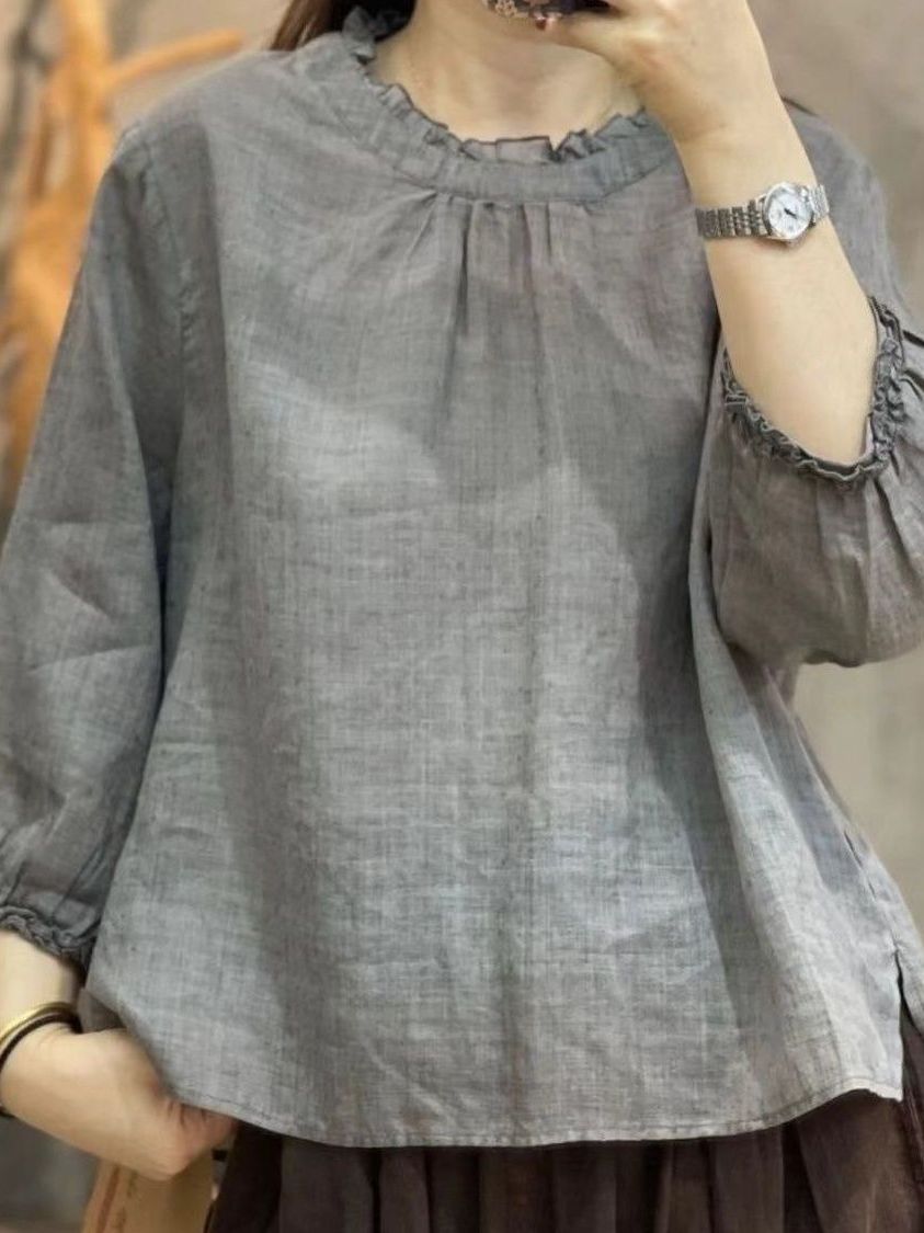 Chemise élégante en coton et l - Summer Clothing Old Money avis et prix