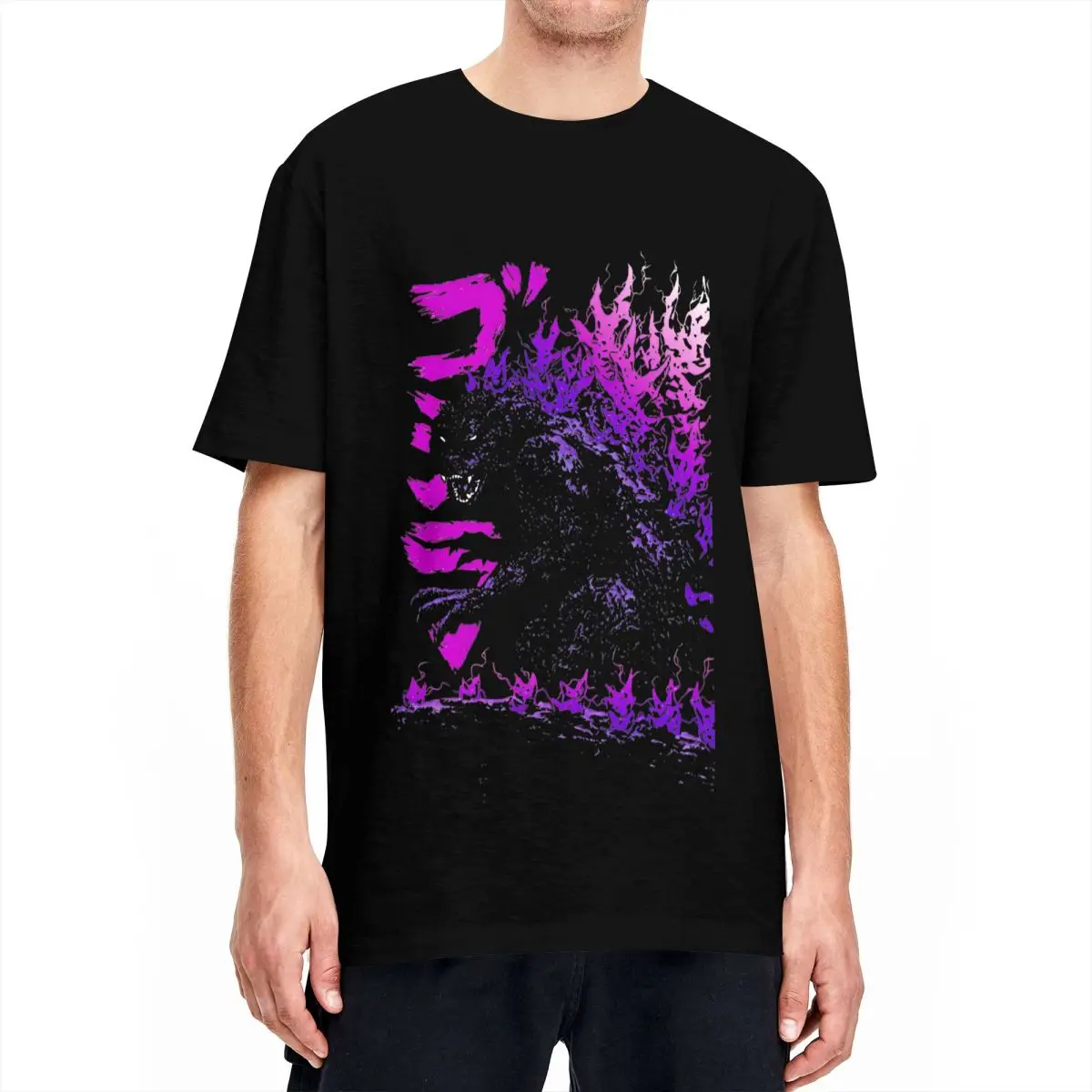EnerGodzillas-T-Shirt à Manche - Vintage Summer Clothing Men avis et prix