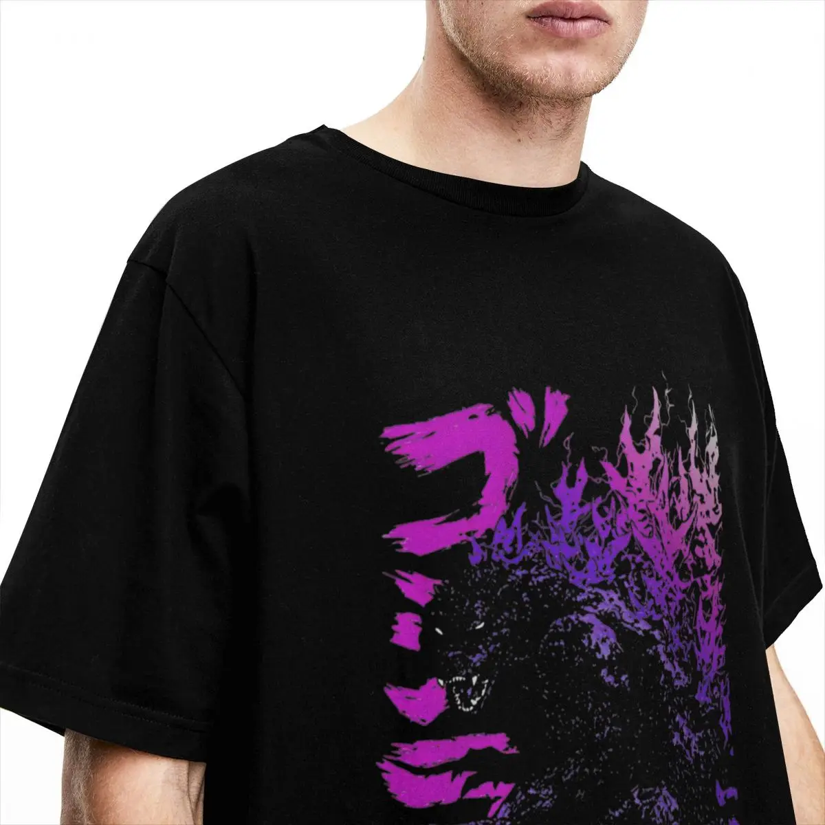 EnerGodzillas-T-Shirt à Manche - Vintage Summer Clothing Men avis et prix