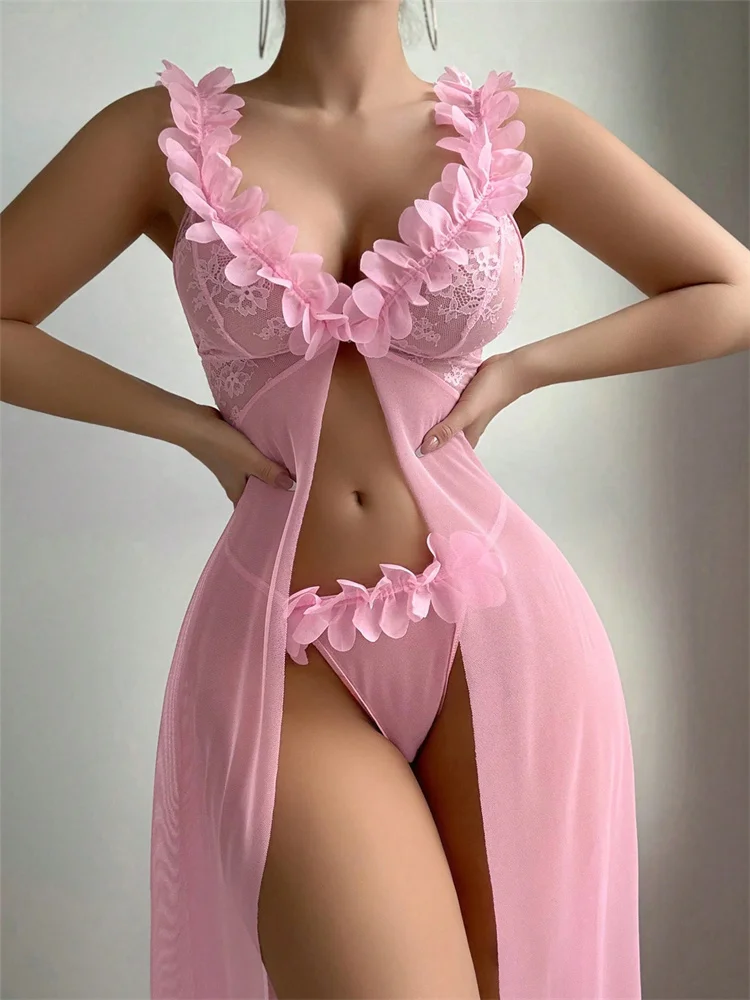 Chemises de nuit sexy à fleurs - Summer Clothing Elegant avis et prix