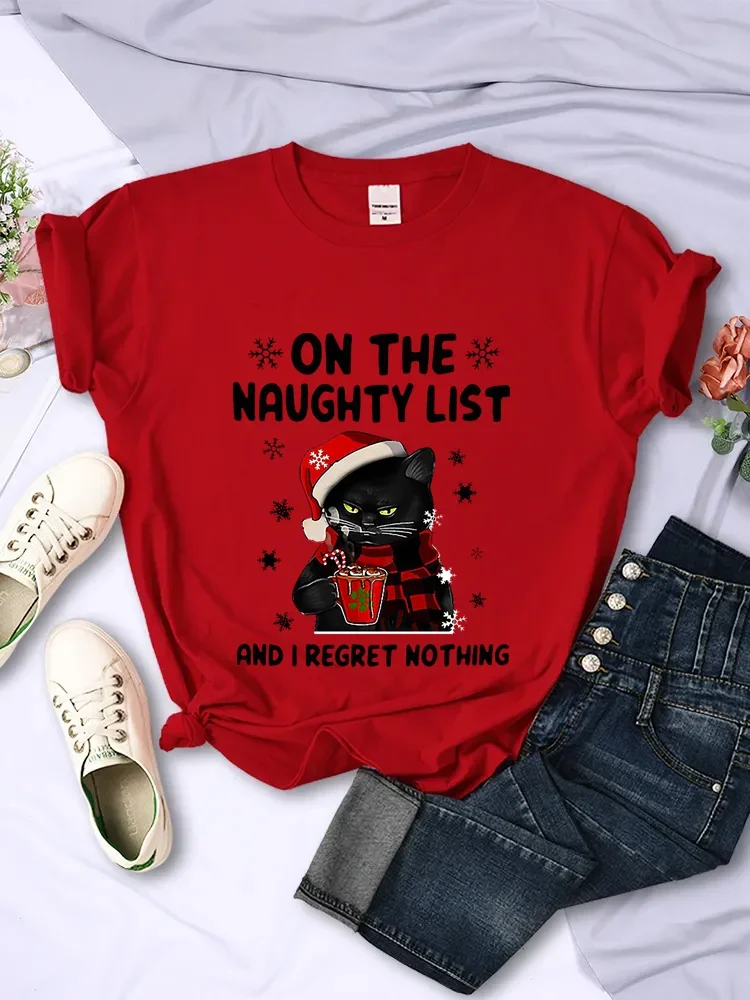 Noël femme T-Shirts SANTA chat - Summer Clothing List avis et prix